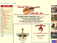 Tablet Screenshot of grandlakefestivals.com